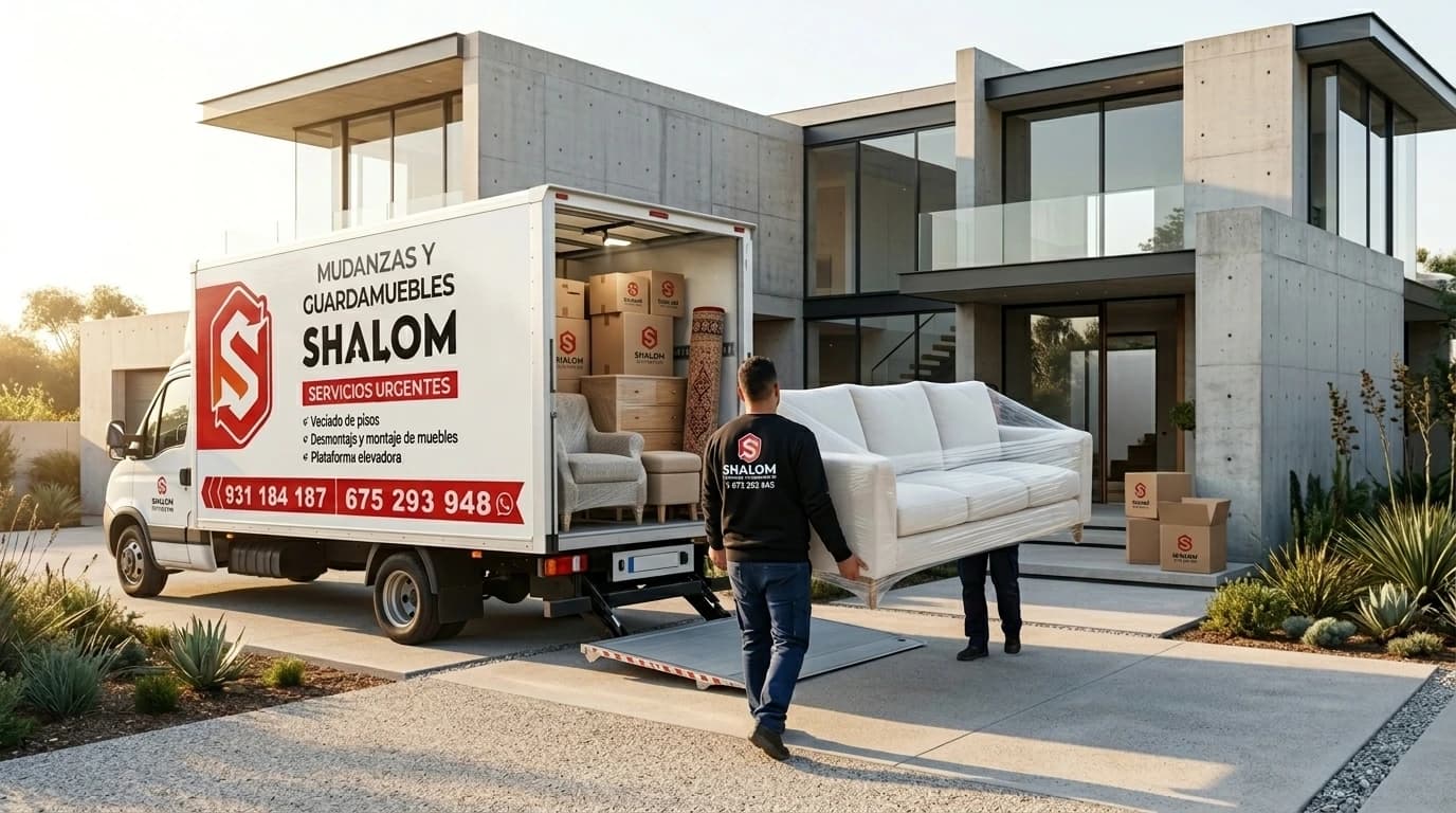 Servicio de mudanzas urgentes de Mudanzas Shalom en Barcelona